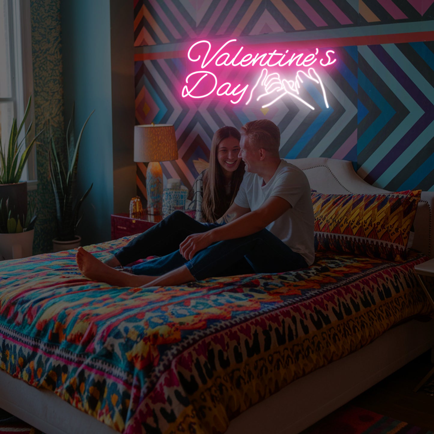 Romantic Neon Lights for Room – Love & Promise Wall Sign