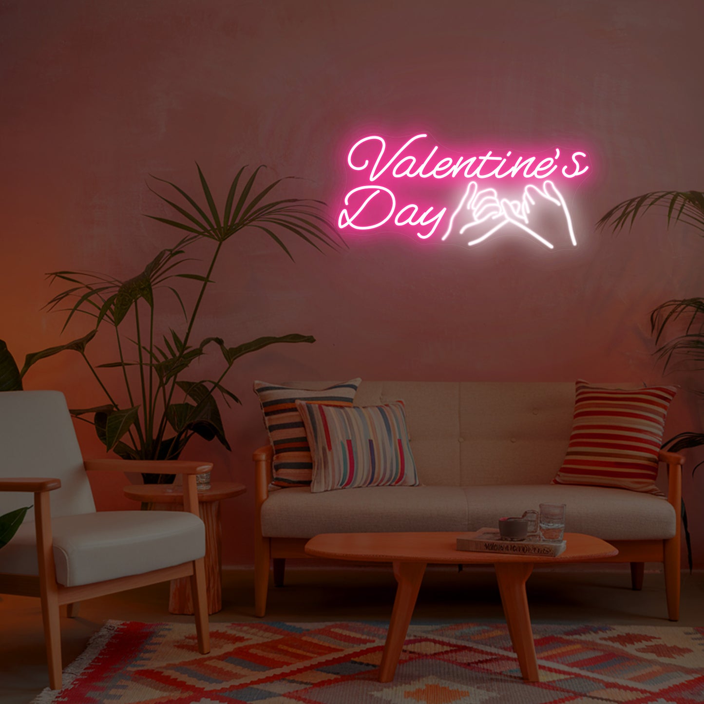 Romantic Neon Lights for Room – Love & Promise Wall Sign