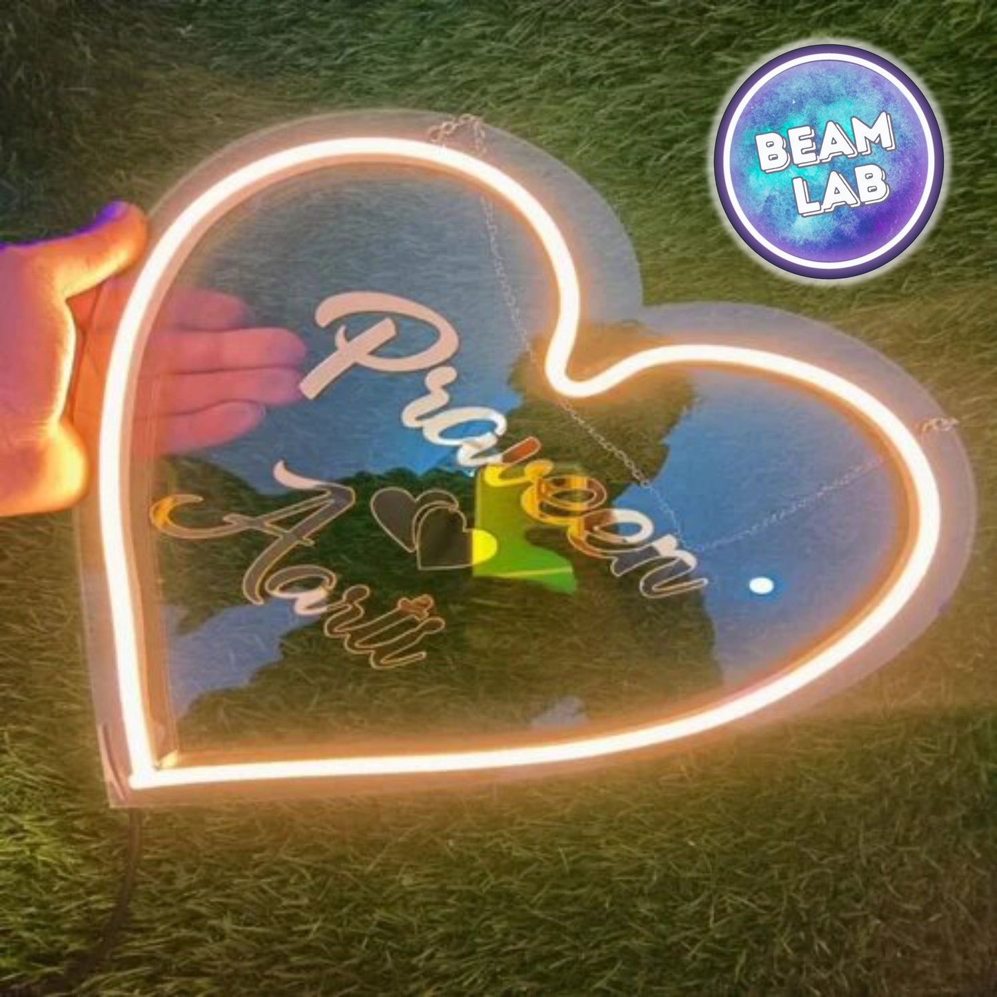 Personalized Couple Name with Heart Led Neon Sign | Gift Your Beloved One