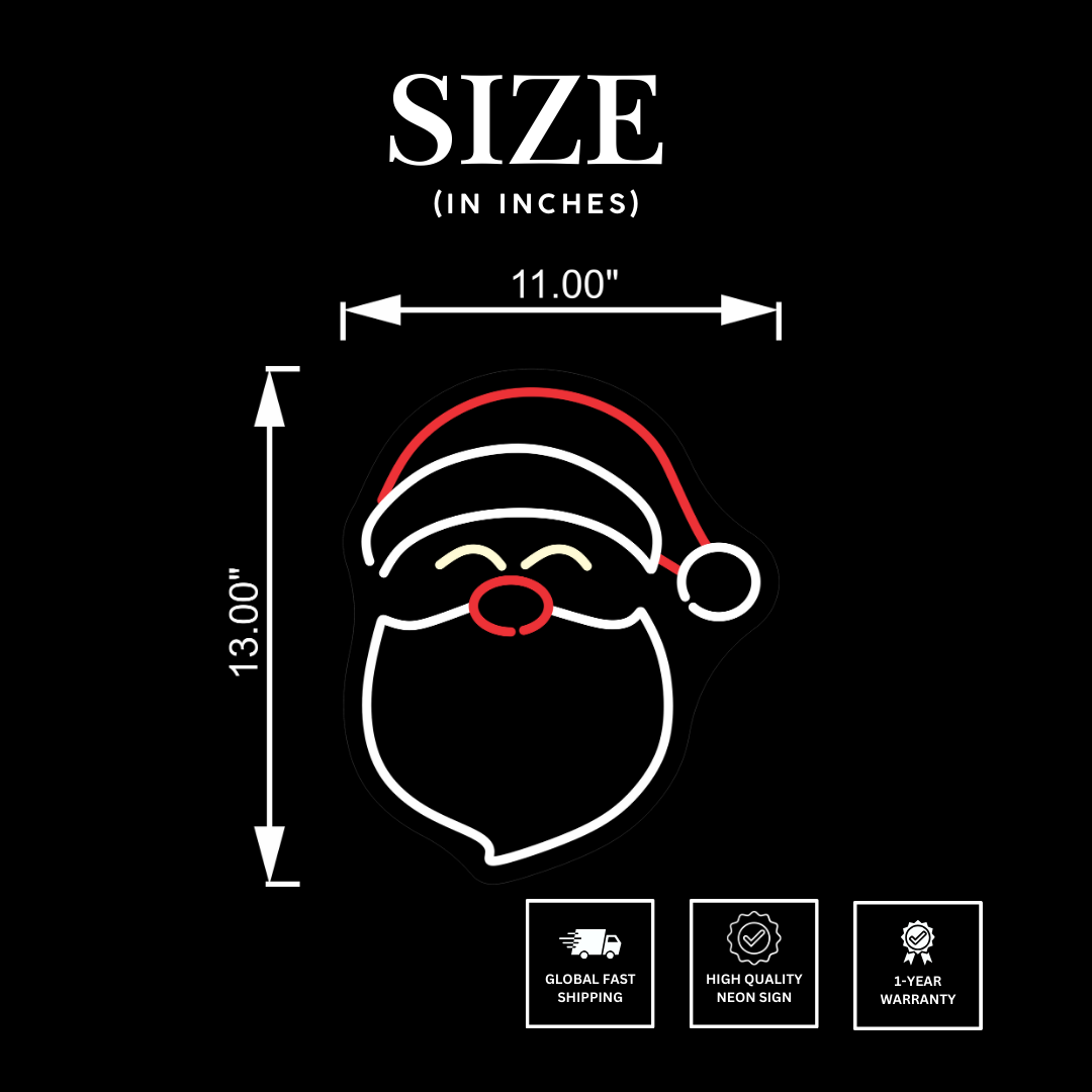 Santa's LED Neon Sign | Festive Santa Neon Light