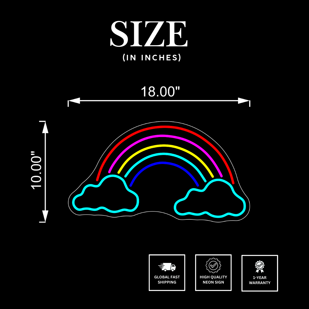 Rainbow Dream Neon Sign | Cloudy Rainbow Glow