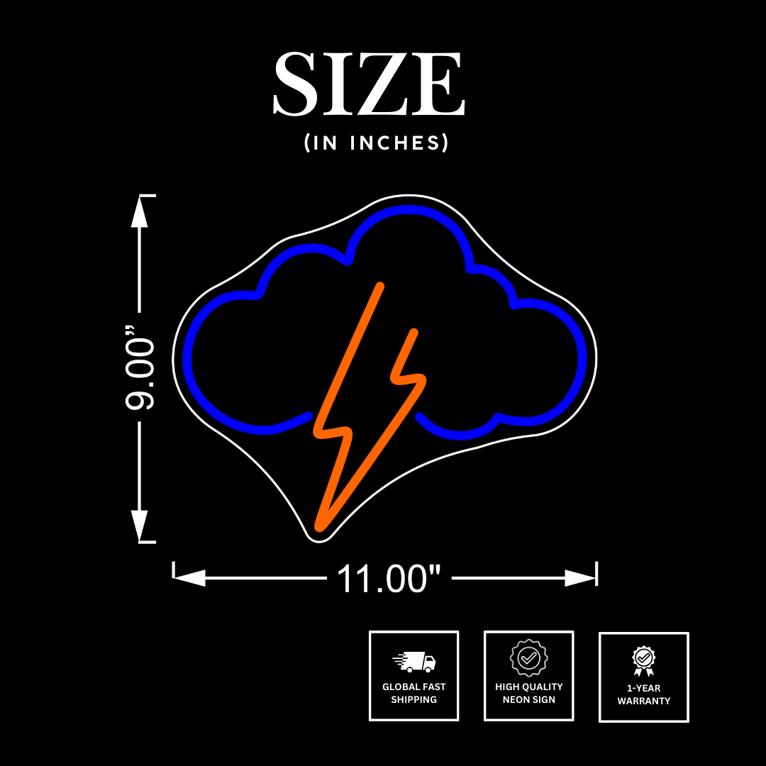 Thunder Cloud Neon Light | Stormy Glow LED Sign