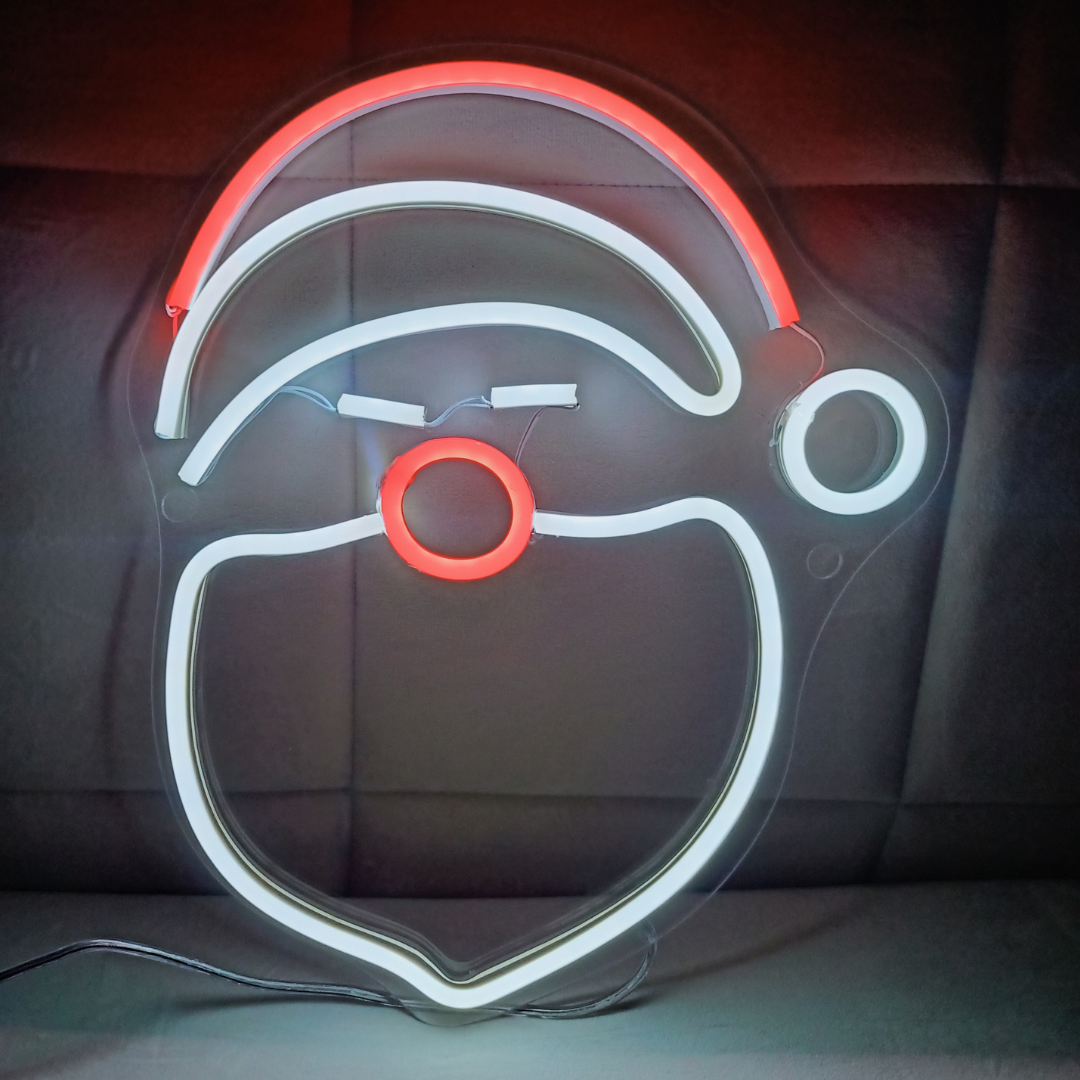 Santa's LED Neon Sign | Festive Santa Neon Light