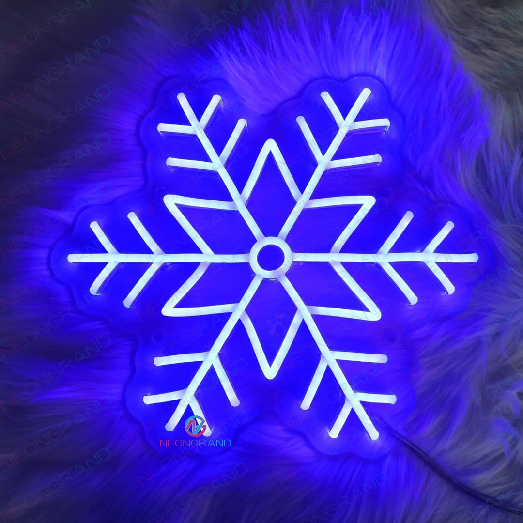 Snowflake Radiance Neon Sign | Winter Bliss Neon Light