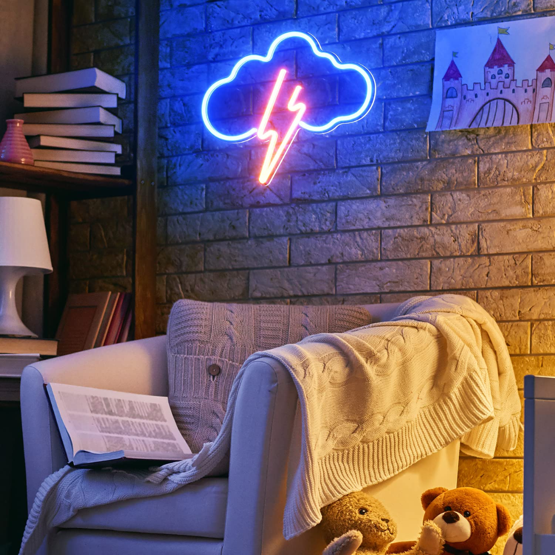 Thunder Cloud Neon Light | Stormy Glow LED Sign