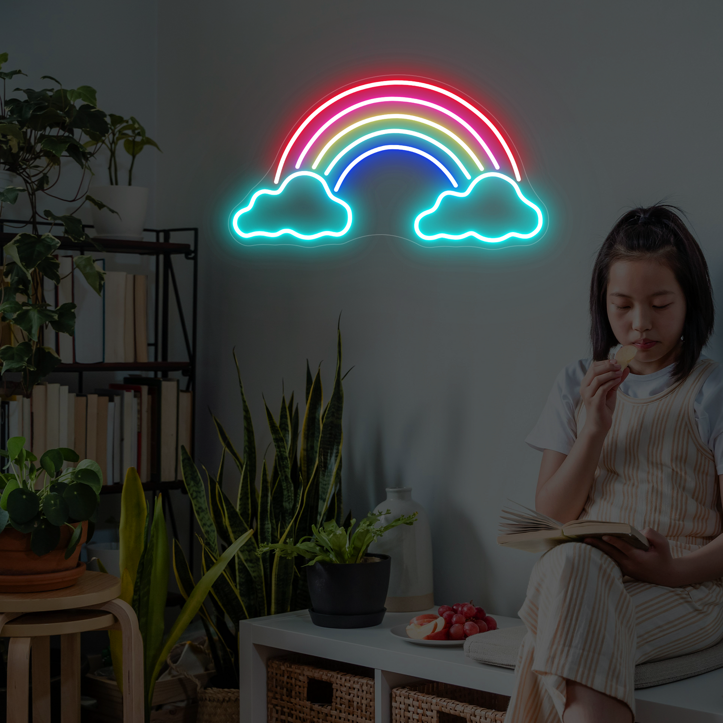 Rainbow Dream Neon Sign | Cloudy Rainbow Glow