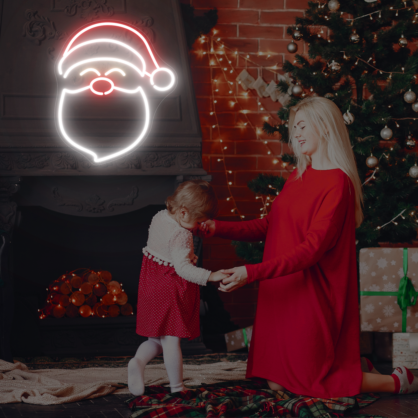 Santa's LED Neon Sign | Festive Santa Neon Light
