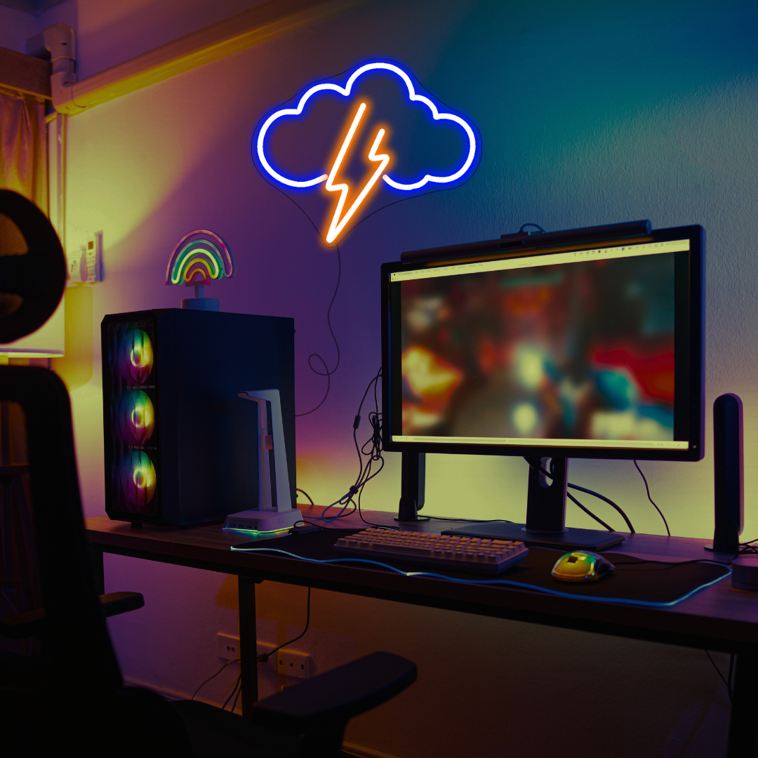 Thunder Cloud Neon Light | Stormy Glow LED Sign