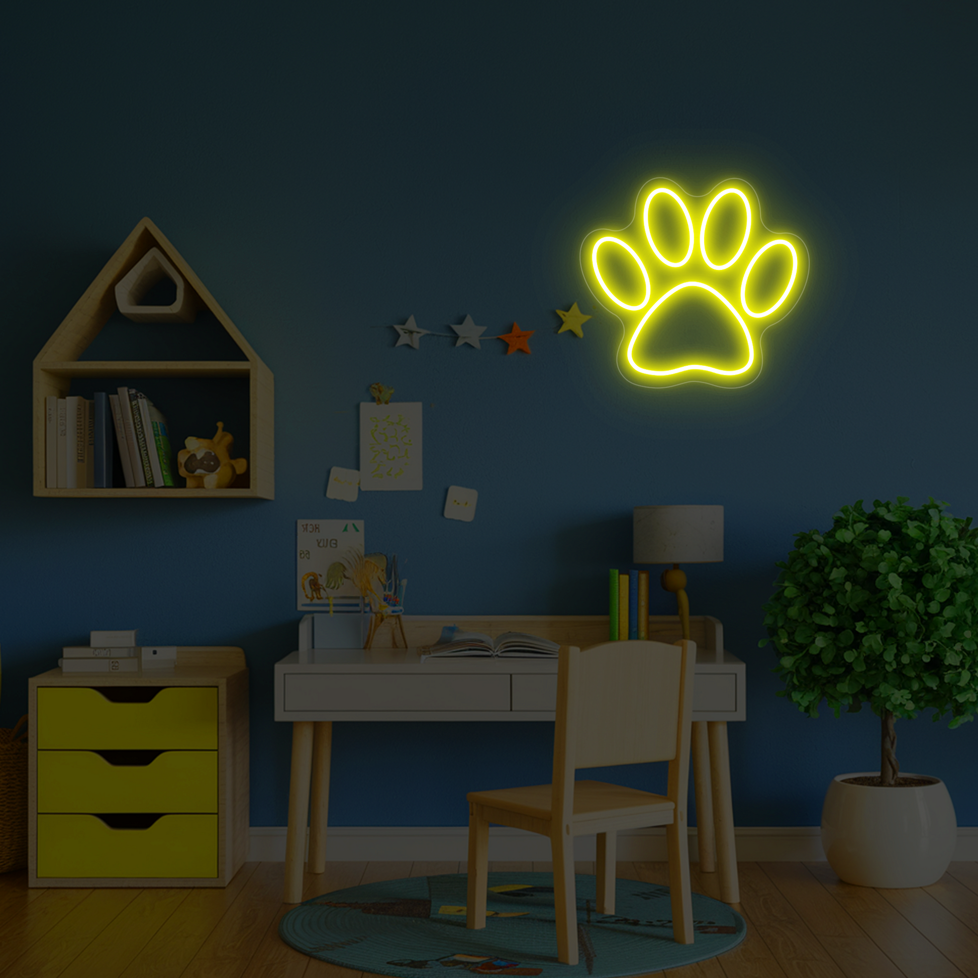 Paw-Print-Neon-Sign