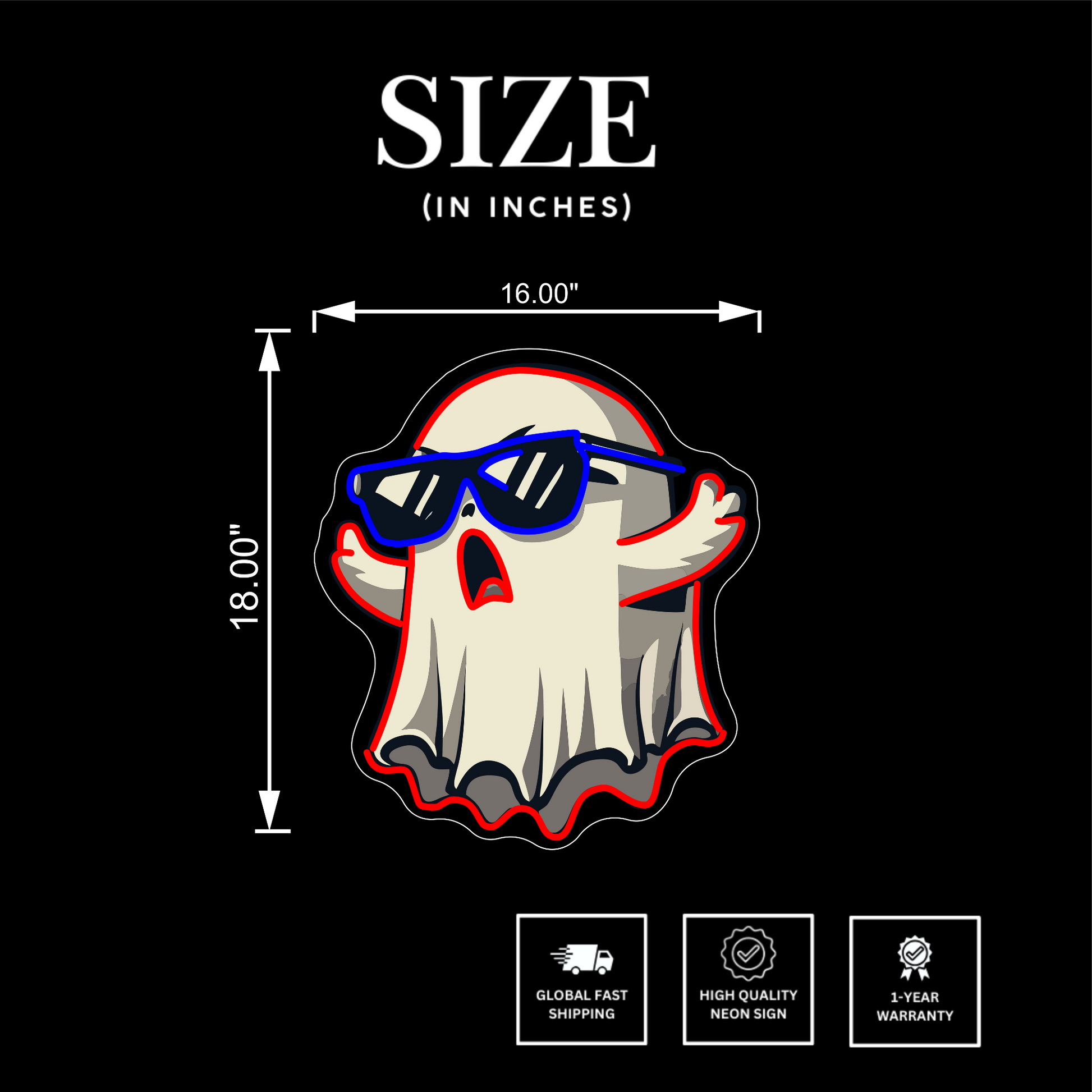 Scary-Ghost-UV-Neon-Sign