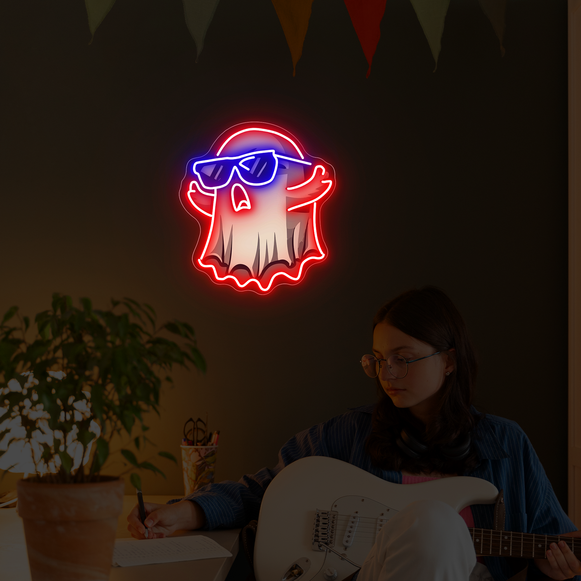 Scary-Ghost-UV-Neon-Sign