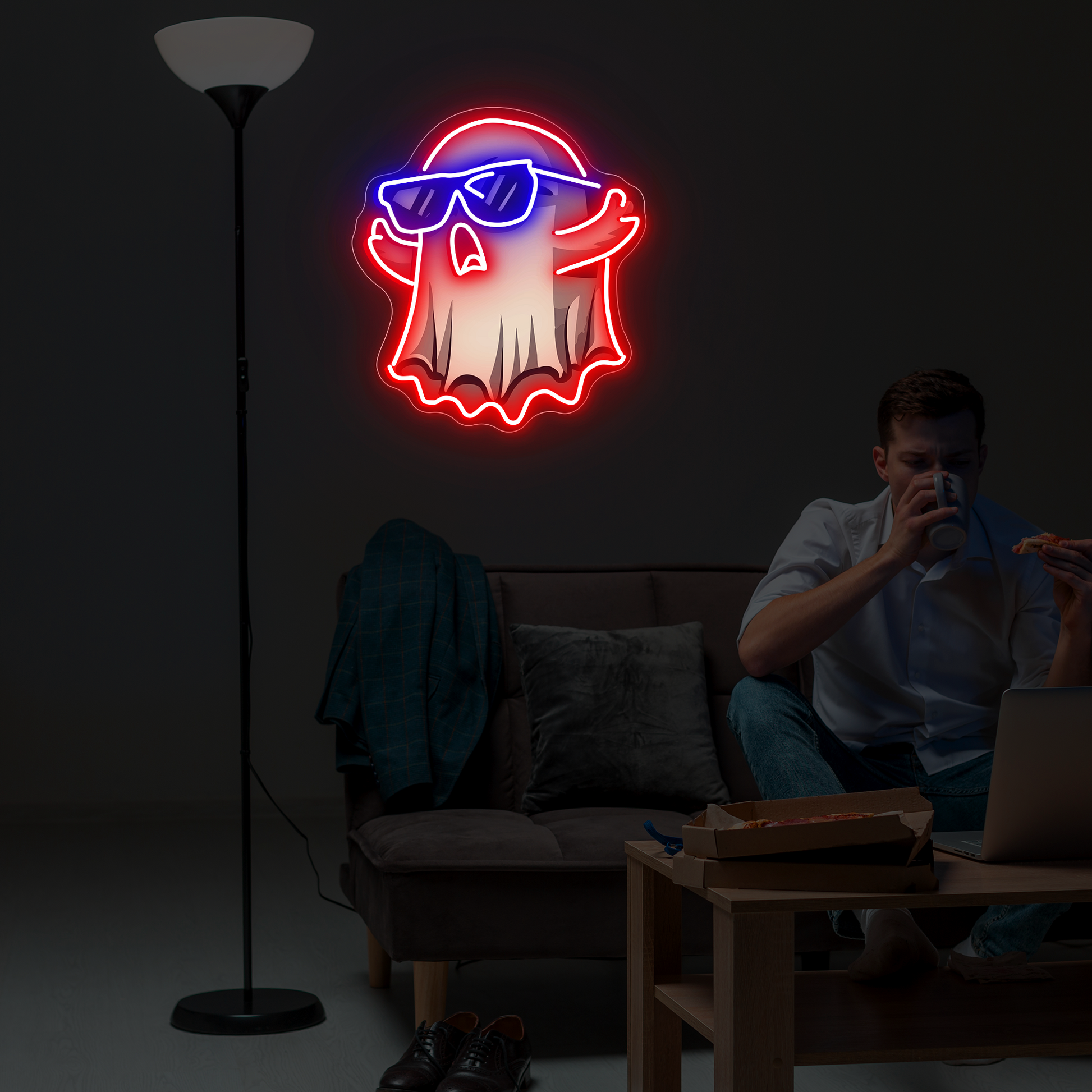 Scary-Ghost-UV-Neon-Sign