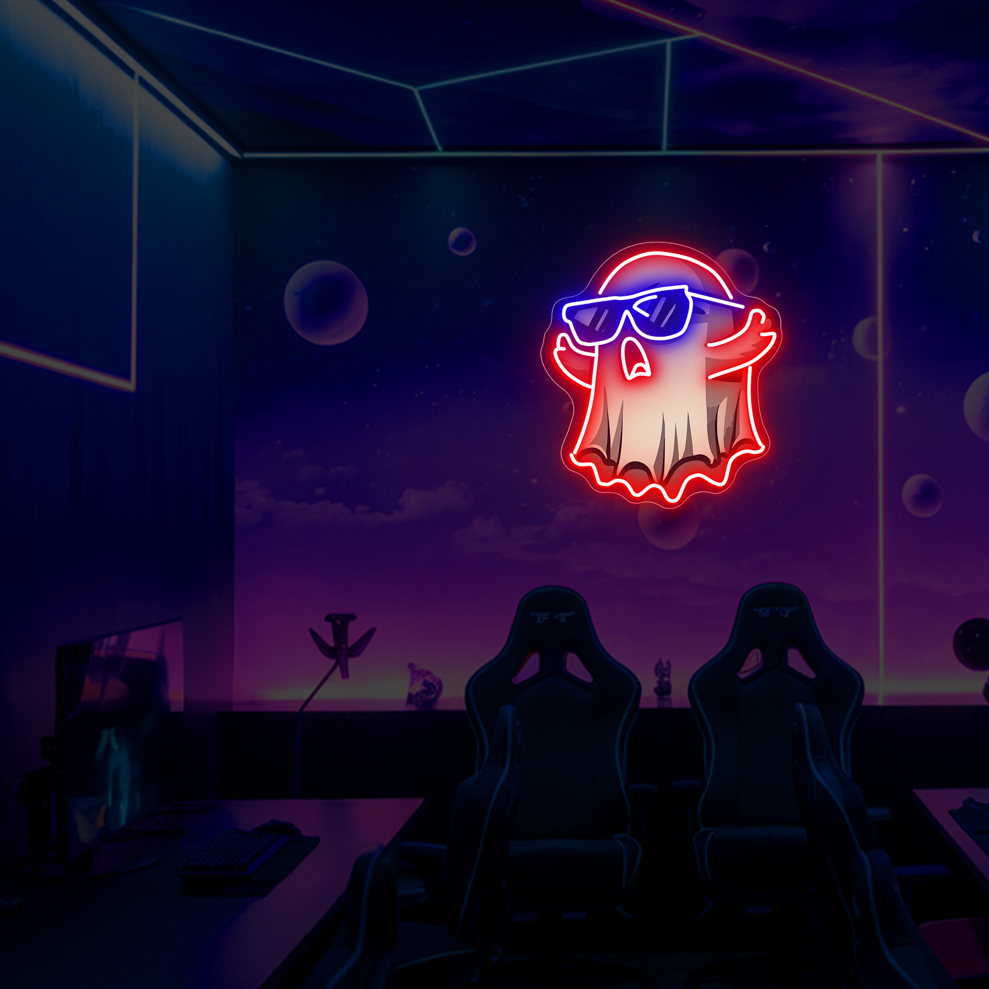 Scary-Ghost-UV-Neon-Sign
