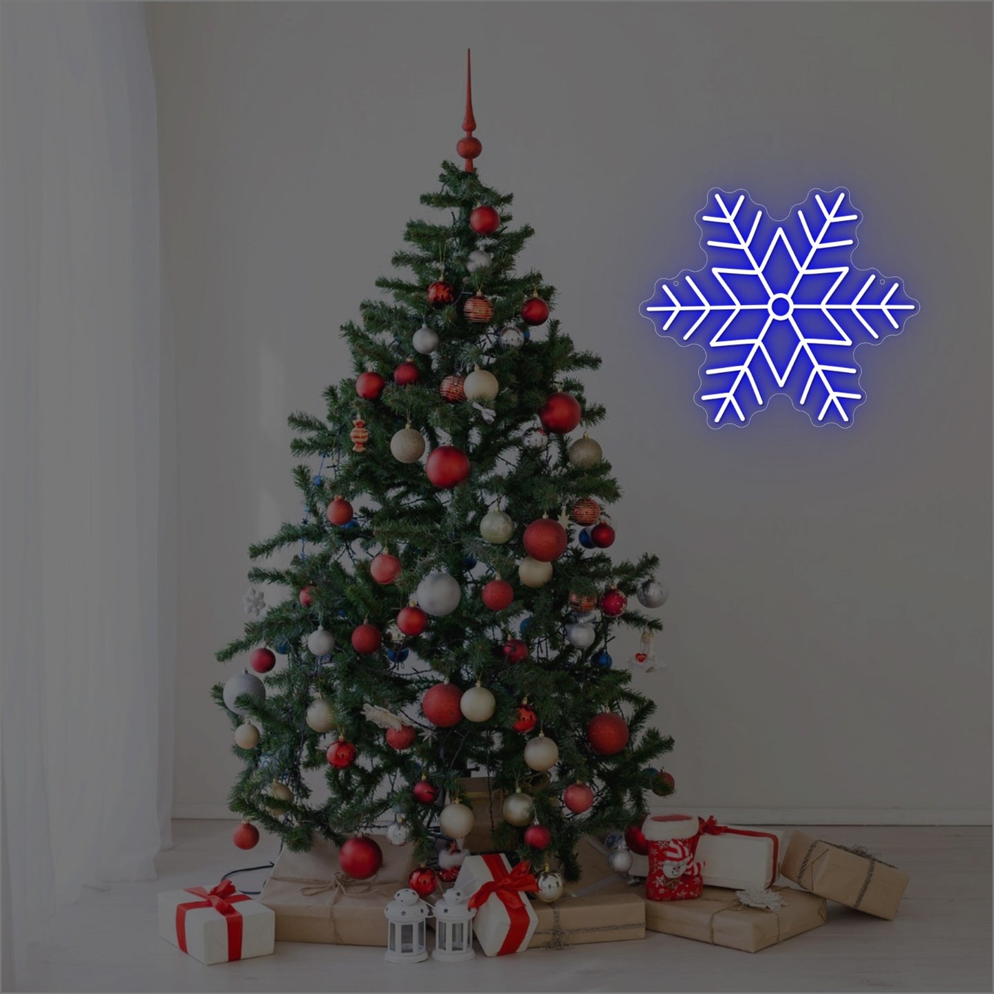 Snowflake Radiance Neon Sign | Winter Bliss Neon Light