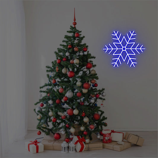 Snowflake Radiance Neon Sign | Winter Bliss Neon Light