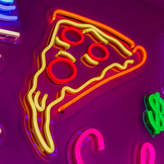 Cheesy Pizza Slice | Neon SIgn