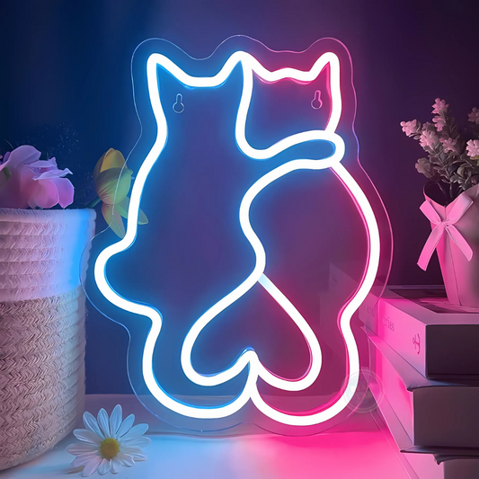 Kitty Love Neon Sign | Heartfelt Cats Neon