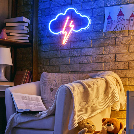 Thunder Cloud Neon Light | Stormy Glow LED Sign
