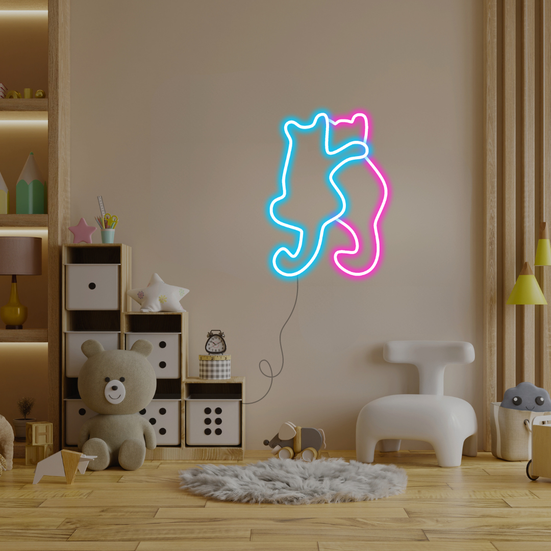Kitty Love Neon Sign | Heartfelt Cats Neon