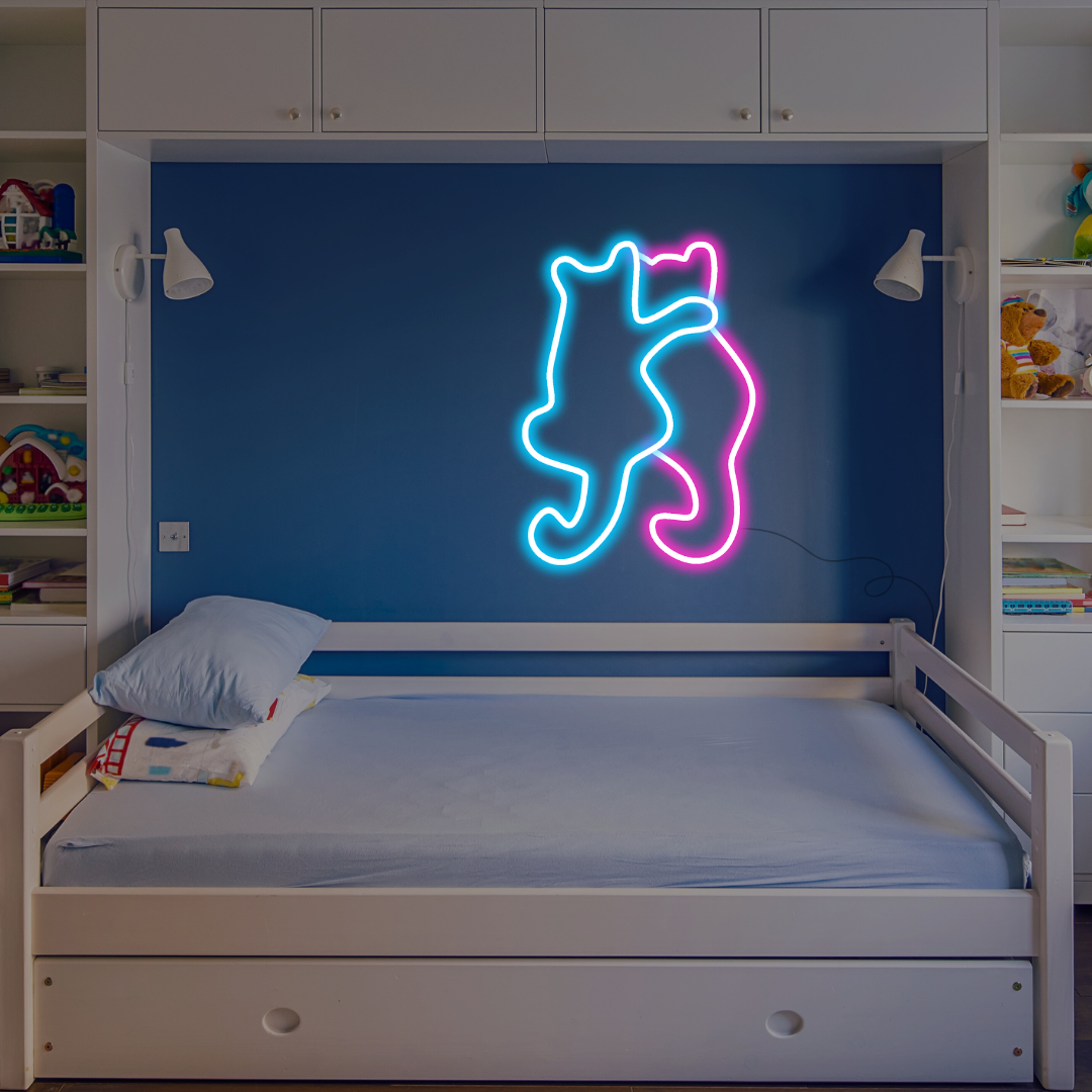 Kitty Love Neon Sign | Heartfelt Cats Neon